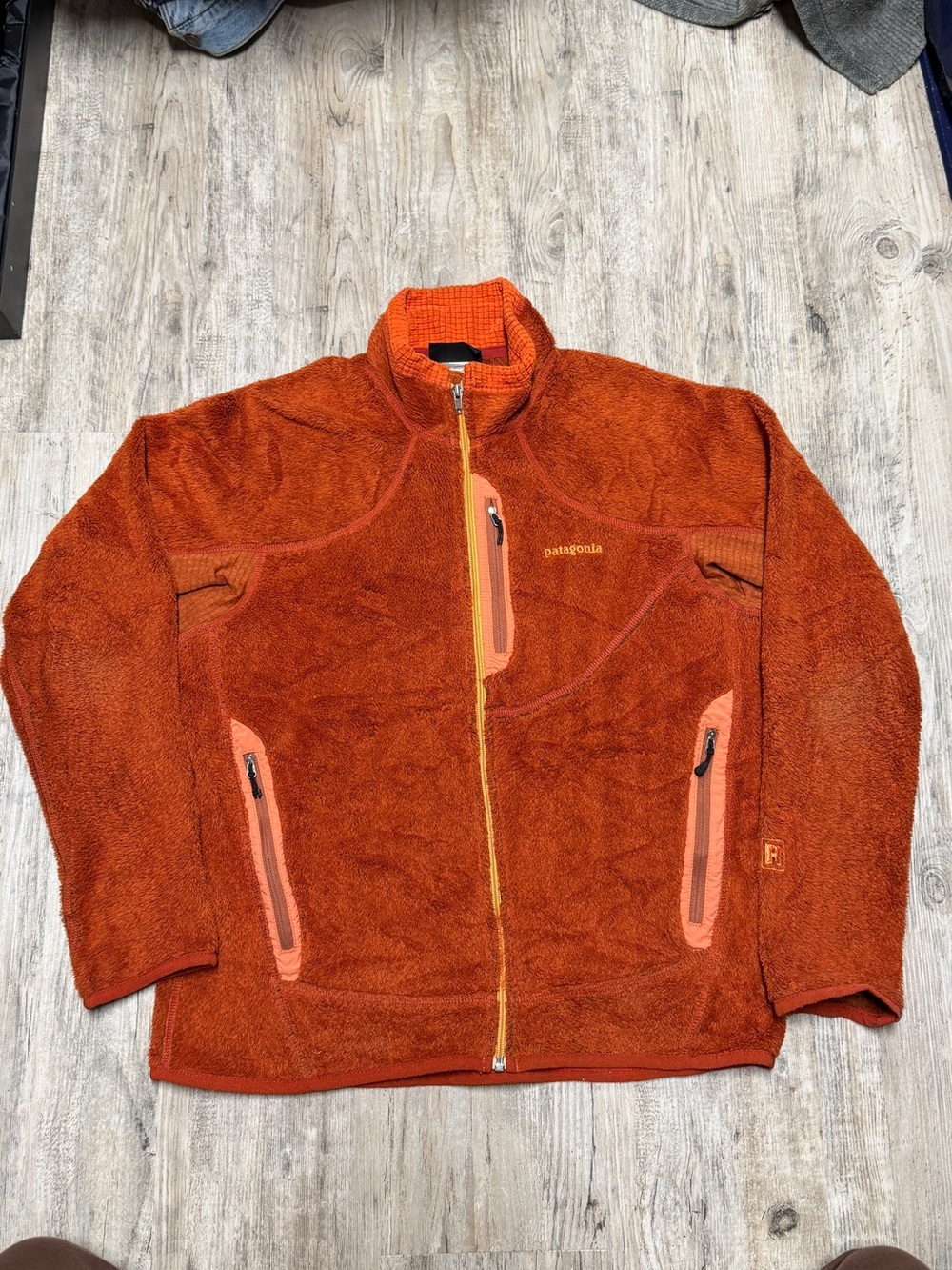 Patagonia Men’s Rust Orange Full-Zip Fleece Jacket